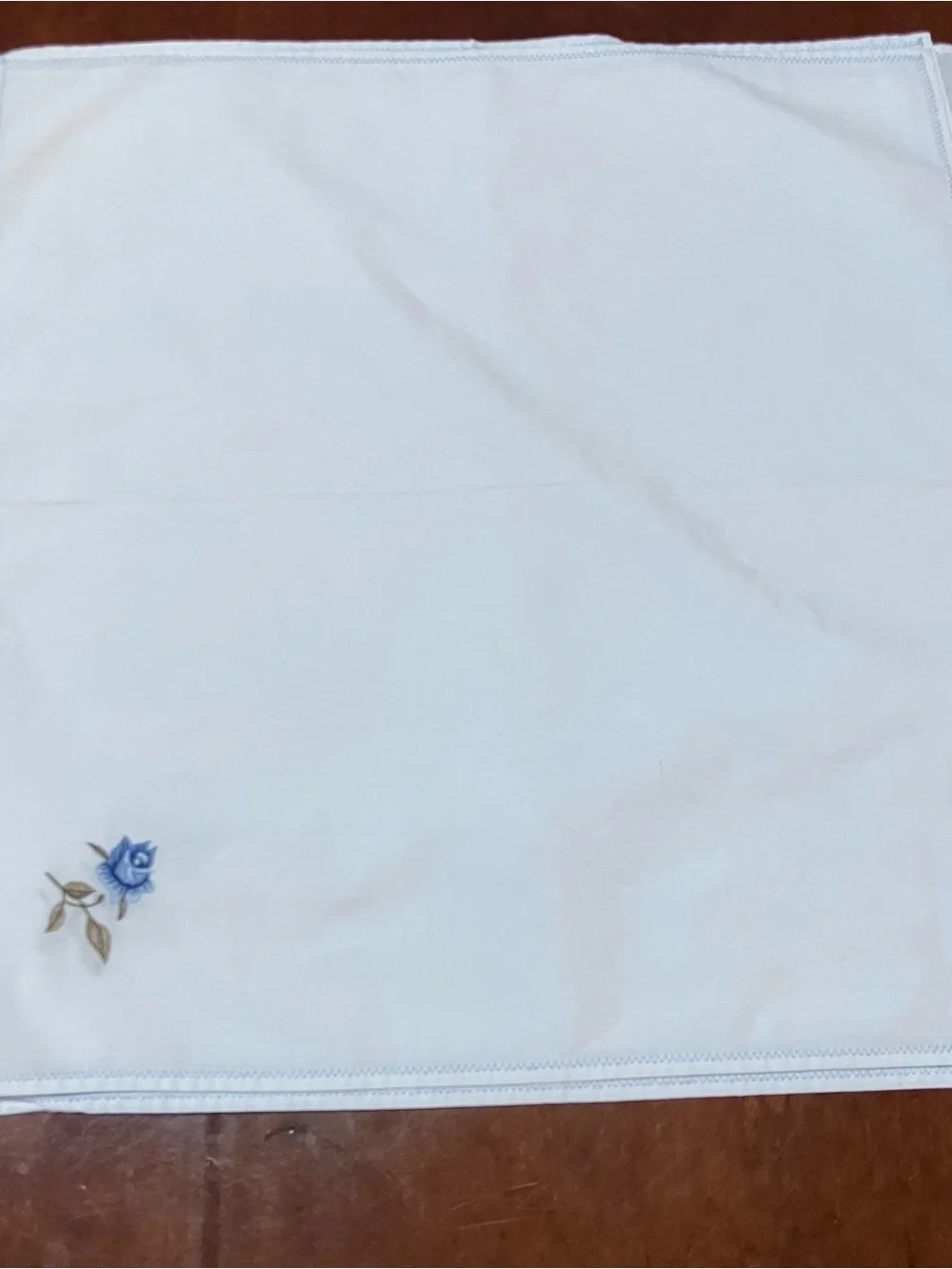 VTG Tablecloth Napkins (14) Embroidered Butterfly Flower Spring Rectangle 66x97